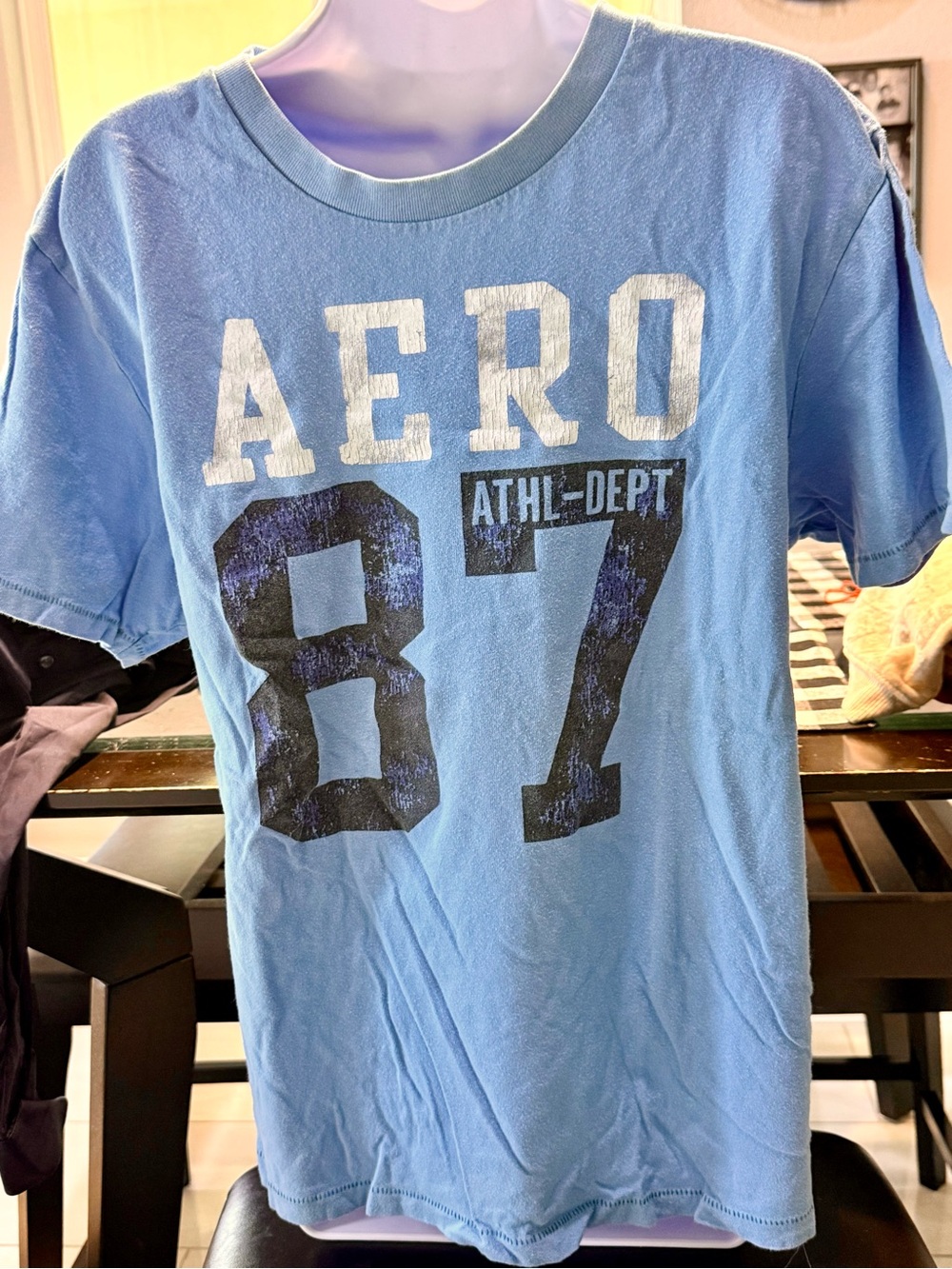 Aeropostale Light Blue 'AERO 87' Graphic Tee - Men
